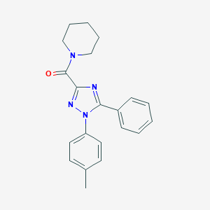 molecular formula C21H22N4O B427515 1-{[1-(4-methylphenyl)-5-phenyl-1H-1,2,4-triazol-3-yl]carbonyl}piperidine 