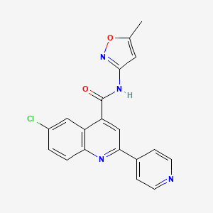 6-chloro-N-(5-methyl-1,2-oxazol-3-yl)-2-(pyridin-4-yl)quinoline-4-carboxamide