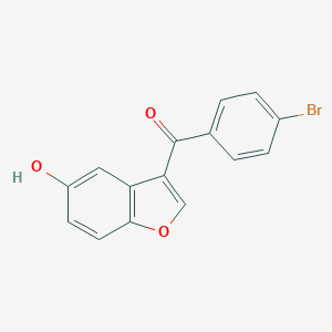 molecular formula C15H9BrO3 B427516 (4-溴苯基)(5-羟基-1-苯并呋喃-3-基)甲酮 CAS No. 723247-35-6