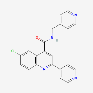 molecular formula C21H15ClN4O B4275163 6-CHLORO-2-(PYRIDIN-4-YL)-N-[(PYRIDIN-4-YL)METHYL]QUINOLINE-4-CARBOXAMIDE 