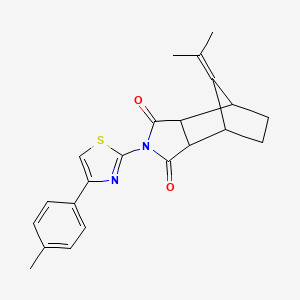 2-[4-(4-methylphenyl)-1,3-thiazol-2-yl]-8-(propan-2-ylidene)hexahydro-1H-4,7-methanoisoindole-1,3(2H)-dione