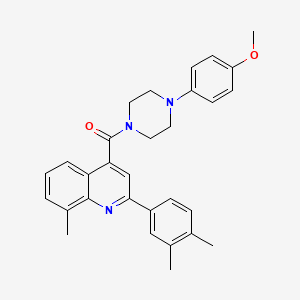 2-(3,4-dimethylphenyl)-4-{[4-(4-methoxyphenyl)-1-piperazinyl]carbonyl}-8-methylquinoline