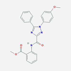 molecular formula C24H20N4O4 B427521 methyl 2-({[1-(4-methoxyphenyl)-5-phenyl-1H-1,2,4-triazol-3-yl]carbonyl}amino)benzoate 