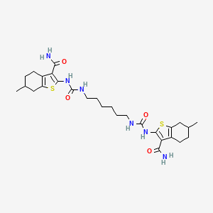 molecular formula C28H40N6O4S2 B4275224 2,2'-[1,6-hexanediylbis(iminocarbonylimino)]bis(6-methyl-4,5,6,7-tetrahydro-1-benzothiophene-3-carboxamide) 