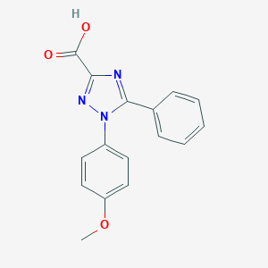 molecular formula C16H13N3O3 B427525 1-(4-methoxyphenyl)-5-phenyl-1H-1,2,4-triazole-3-carboxylic acid CAS No. 94206-16-3