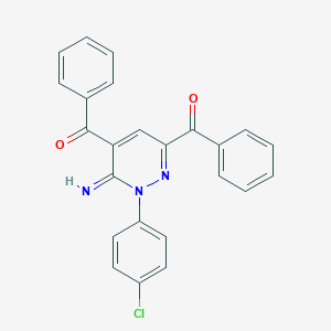 molecular formula C24H16ClN3O2 B427527 [6-Benzoyl-2-(4-chlorophenyl)-3-imino-2,3-dihydro-4-pyridazinyl](phenyl)methanone 