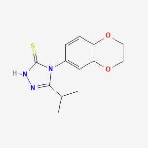 4-(2,3-dihydro-1,4-benzodioxin-6-yl)-5-isopropyl-4H-1,2,4-triazole-3-thiol