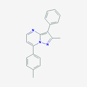 molecular formula C20H17N3 B427528 2-Methyl-7-(4-methylphenyl)-3-phenylpyrazolo[1,5-a]pyrimidine 