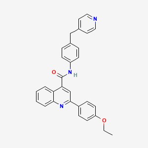 molecular formula C30H25N3O2 B4275341 2-(4-ethoxyphenyl)-N-[4-(4-pyridinylmethyl)phenyl]-4-quinolinecarboxamide 