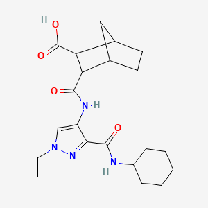 3-[({3-[(cyclohexylamino)carbonyl]-1-ethyl-1H-pyrazol-4-yl}amino)carbonyl]bicyclo[2.2.1]heptane-2-carboxylic acid