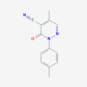molecular formula C13H11N3O B427537 2,3-Dihydro-2-(4-methylphenyl)-3-oxo-5-methylpyridazine-4-carbonitrile 