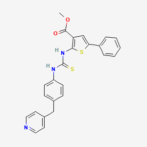 molecular formula C25H21N3O2S2 B4275376 methyl 5-phenyl-2-[({[4-(4-pyridinylmethyl)phenyl]amino}carbonothioyl)amino]-3-thiophenecarboxylate 