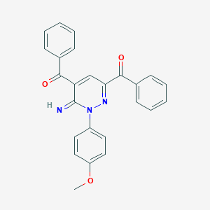 molecular formula C25H19N3O3 B427539 [6-Benzoyl-3-imino-2-(4-methoxyphenyl)pyridazin-4-yl]-phenylmethanone 