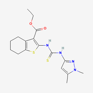 ethyl 2-({[(1,5-dimethyl-1H-pyrazol-3-yl)amino]carbonothioyl}amino)-4,5,6,7-tetrahydro-1-benzothiophene-3-carboxylate