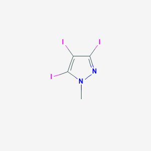 molecular formula C4H3I3N2 B427544 1-Methyl-3,4,5-triiodo-1H-pyrazole 