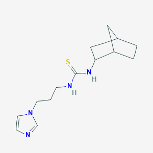 molecular formula C14H22N4S B4275476 1-bicyclo[2.2.1]hept-2-yl-3-[3-(1H-imidazol-1-yl)propyl]thiourea 