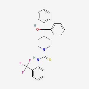 4-[hydroxy(diphenyl)methyl]-N-[2-(trifluoromethyl)phenyl]-1-piperidinecarbothioamide