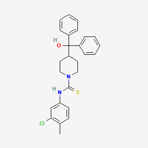 N-(3-chloro-4-methylphenyl)-4-[hydroxy(diphenyl)methyl]-1-piperidinecarbothioamide