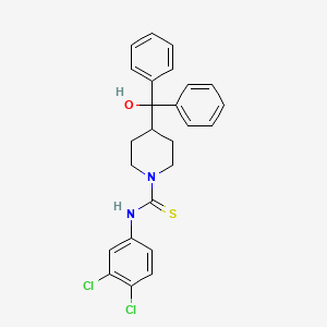 molecular formula C25H24Cl2N2OS B4275492 N-(3,4-dichlorophenyl)-4-[hydroxy(diphenyl)methyl]-1-piperidinecarbothioamide 