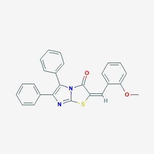 molecular formula C25H18N2O2S B427553 2-(2-methoxybenzylidene)-5,6-diphenylimidazo[2,1-b][1,3]thiazol-3(2H)-one 