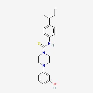 N-[4-(butan-2-yl)phenyl]-4-(3-hydroxyphenyl)piperazine-1-carbothioamide