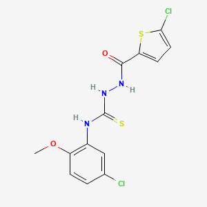 N-(5-chloro-2-methoxyphenyl)-2-[(5-chloro-2-thienyl)carbonyl]hydrazinecarbothioamide