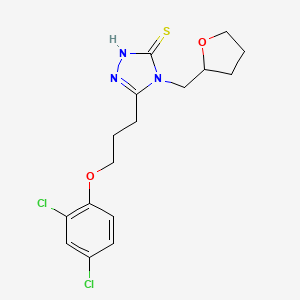 5-[3-(2,4-dichlorophenoxy)propyl]-4-(tetrahydro-2-furanylmethyl)-4H-1,2,4-triazole-3-thiol