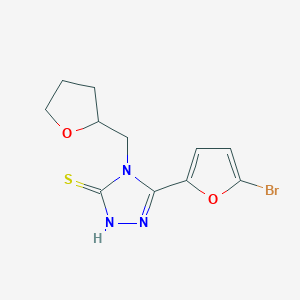 molecular formula C11H12BrN3O2S B4275568 5-(5-bromo-2-furyl)-4-(tetrahydro-2-furanylmethyl)-4H-1,2,4-triazole-3-thiol 