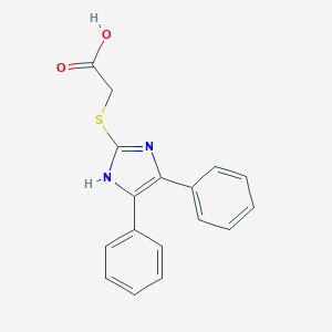 molecular formula C17H14N2O2S B427557 [(4,5-ジフェニル-1H-イミダゾール-2-イル)チオ]酢酸 CAS No. 20650-29-7