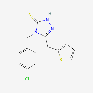 4-(4-chlorobenzyl)-5-(2-thienylmethyl)-4H-1,2,4-triazole-3-thiol