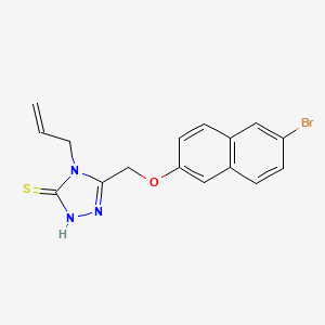 molecular formula C16H14BrN3OS B4275584 4-allyl-5-{[(6-bromo-2-naphthyl)oxy]methyl}-4H-1,2,4-triazole-3-thiol 