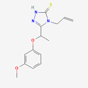 molecular formula C14H17N3O2S B4275586 4-allyl-5-[1-(3-methoxyphenoxy)ethyl]-4H-1,2,4-triazole-3-thiol 