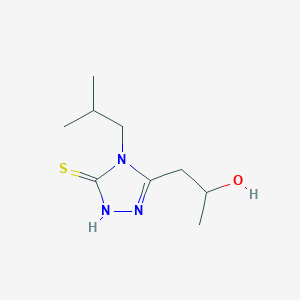 molecular formula C9H17N3OS B4275615 1-(4-isobutyl-5-mercapto-4H-1,2,4-triazol-3-yl)-2-propanol 