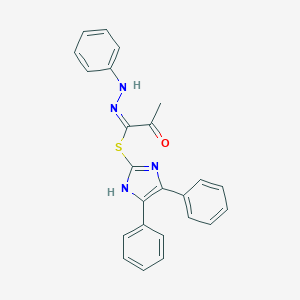 molecular formula C24H20N4OS B427562 4,5-diphenyl-1H-imidazol-2-yl 2-oxo-N-phenylpropanehydrazonothioate 