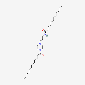 N-[3-(4-dodecanoyl-1-piperazinyl)propyl]dodecanamide