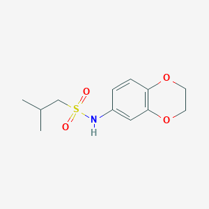 molecular formula C12H17NO4S B4275675 N-(2,3-dihydro-1,4-benzodioxin-6-yl)-2-methyl-1-propanesulfonamide 