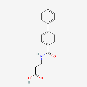 molecular formula C16H15NO3 B4275686 N-(biphenyl-4-ylcarbonyl)-beta-alanine 