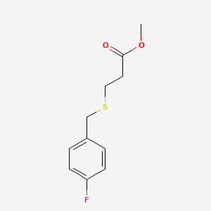 molecular formula C11H13FO2S B4275697 Methyl 3-[(4-fluorobenzyl)sulfanyl]propanoate 