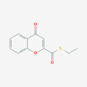 molecular formula C12H10O3S B427570 S-ethyl 4-oxo-4H-chromene-2-carbothioate 