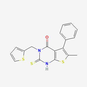 2-mercapto-6-methyl-5-phenyl-3-(2-thienylmethyl)thieno[2,3-d]pyrimidin-4(3H)-one