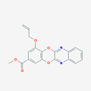 molecular formula C19H14N2O5 B427573 Methyl 4-(allyloxy)[1,4]benzodioxino[2,3-b]quinoxaline-2-carboxylate 