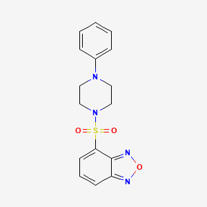 molecular formula C16H16N4O3S B4275749 4-[(4-phenyl-1-piperazinyl)sulfonyl]-2,1,3-benzoxadiazole 