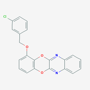 molecular formula C21H13ClN2O3 B427581 [1,4]Benzodioxino[2,3-b]quinoxalin-1-yl 3-chlorobenzyl ether 