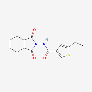 molecular formula C15H18N2O3S B4275816 N-(1,3-dioxooctahydro-2H-isoindol-2-yl)-5-ethylthiophene-3-carboxamide 