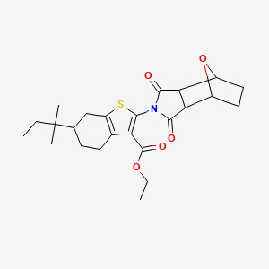 ethyl 2-(1,3-dioxooctahydro-2H-4,7-epoxyisoindol-2-yl)-6-(2-methylbutan-2-yl)-4,5,6,7-tetrahydro-1-benzothiophene-3-carboxylate