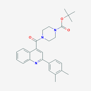 Tert-butyl 4-[2-(3,4-dimethylphenyl)quinoline-4-carbonyl]piperazine-1-carboxylate