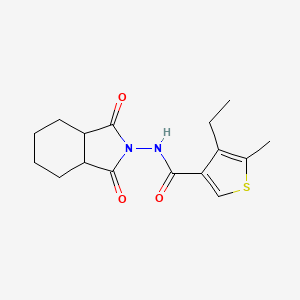 molecular formula C16H20N2O3S B4275844 N-(1,3-dioxooctahydro-2H-isoindol-2-yl)-4-ethyl-5-methylthiophene-3-carboxamide 