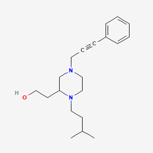 2-[1-(3-methylbutyl)-4-(3-phenyl-2-propyn-1-yl)-2-piperazinyl]ethanol