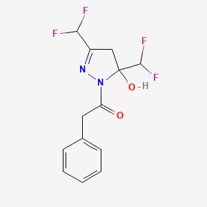 1-[3,5-BIS(DIFLUOROMETHYL)-5-HYDROXY-4,5-DIHYDRO-1H-PYRAZOL-1-YL]-2-PHENYL-1-ETHANONE