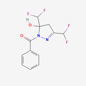 [3,5-bis(difluoromethyl)-5-hydroxy-4,5-dihydro-1H-pyrazol-1-yl](phenyl)methanone